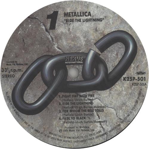 国内盤llica Ride the Lightning レコード Metallica – Ride The Lightning – Vinyl (DMM, LP, Album + 2 more